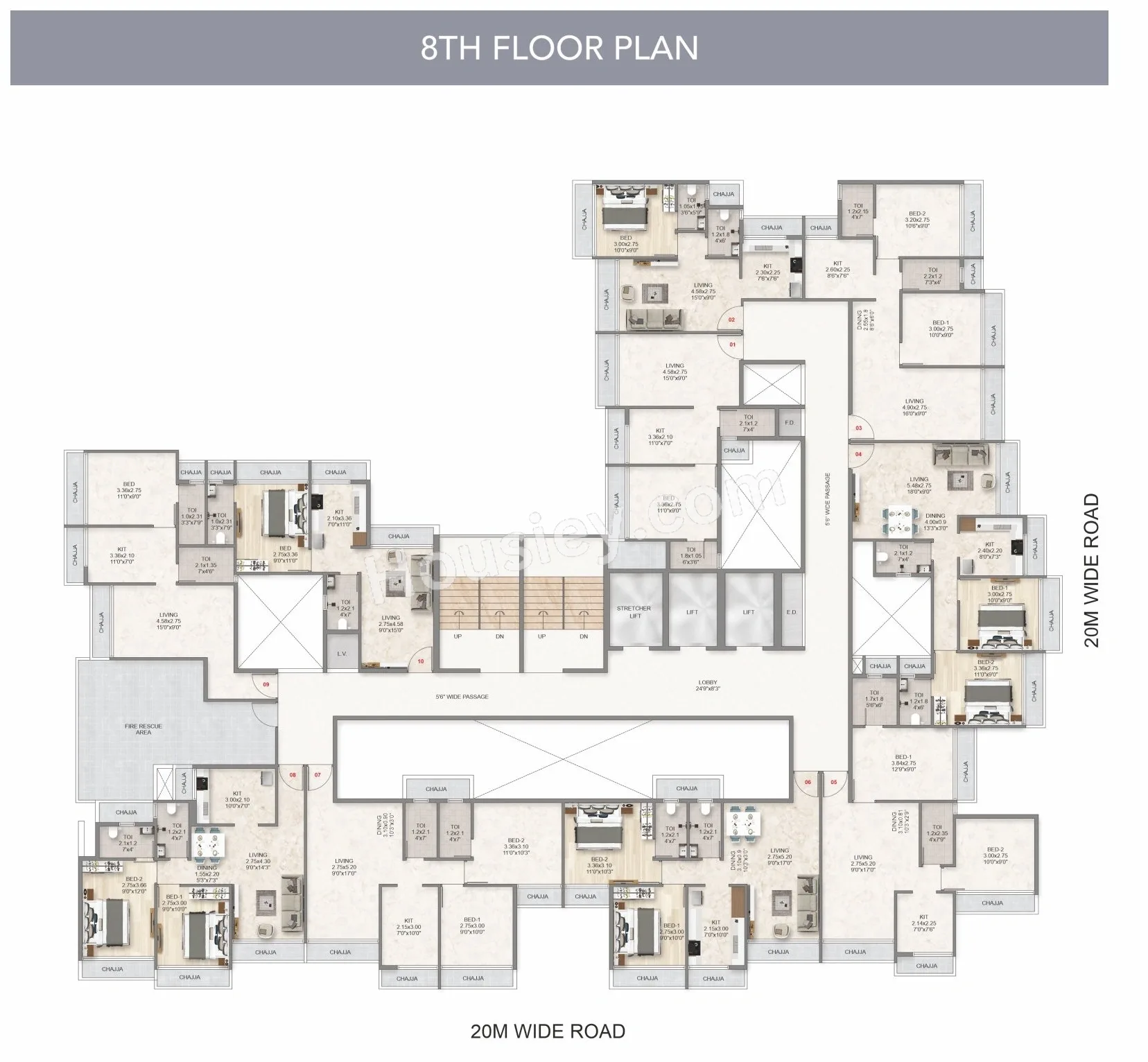 The Domus 26 West Floor plan 1