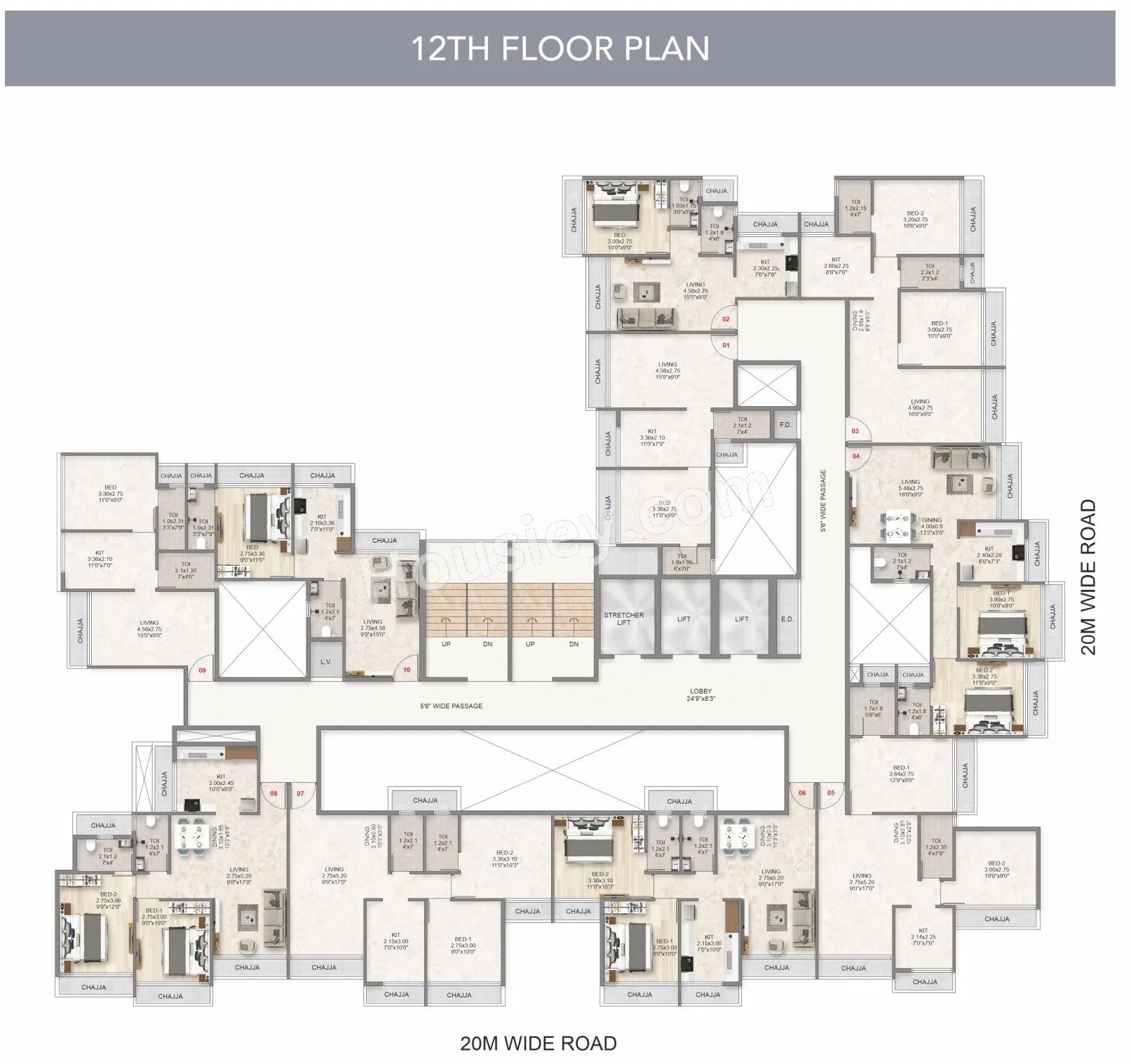 The Domus 26 West Floor plan 2