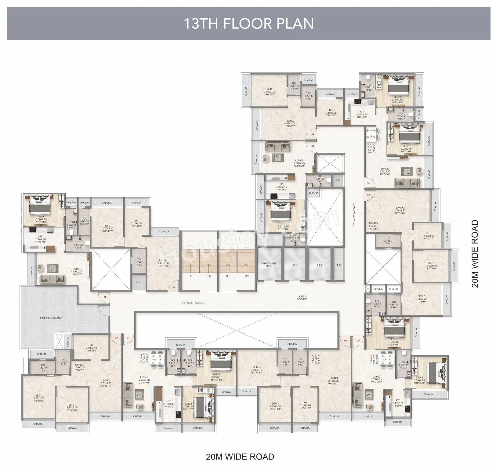 The Domus 26 West Floor plan 3