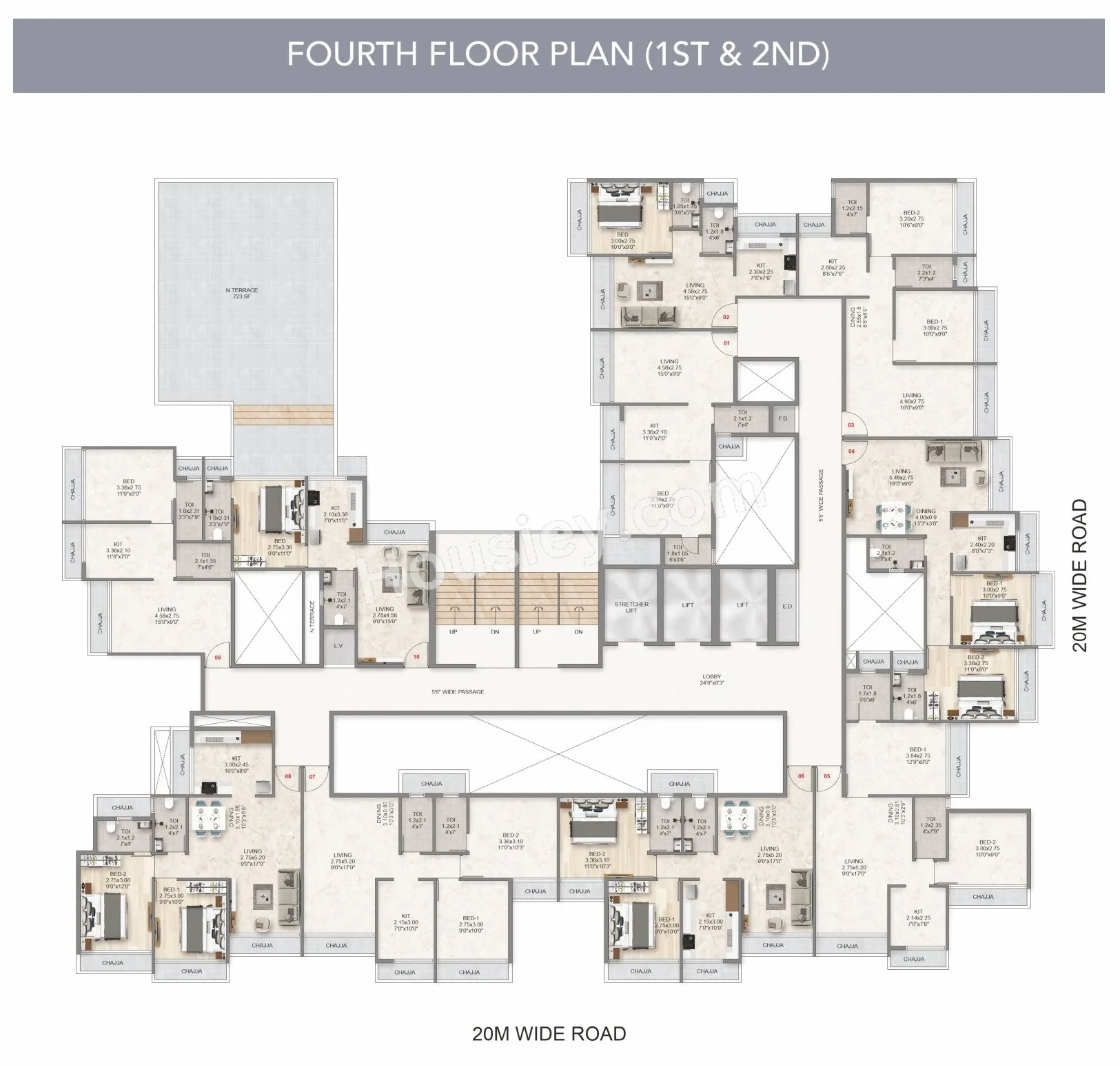 The Domus 26 West Floor plan 4