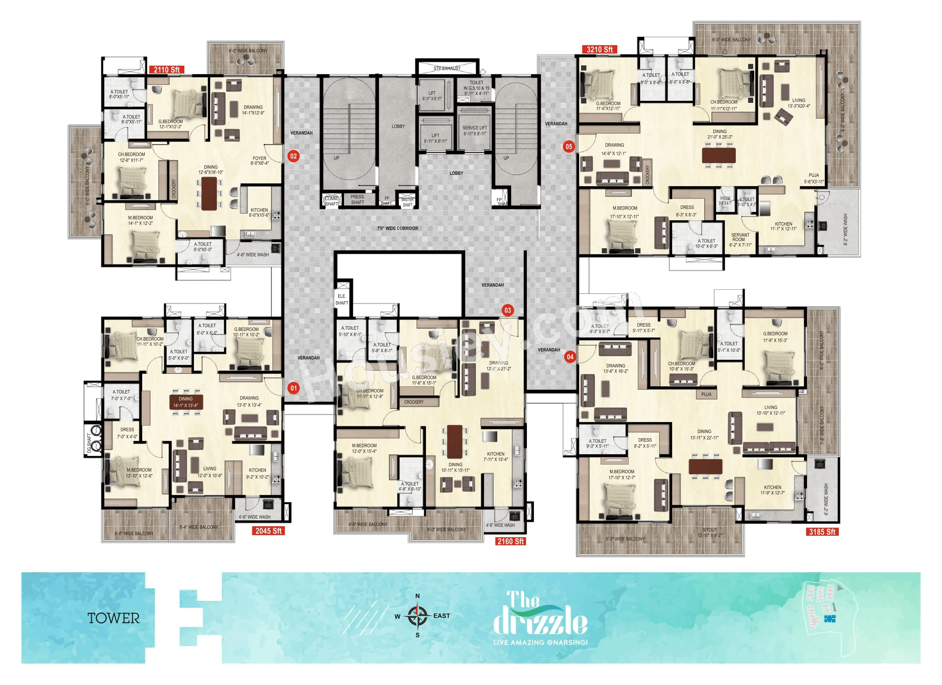 The Drizzle Floor plan 5