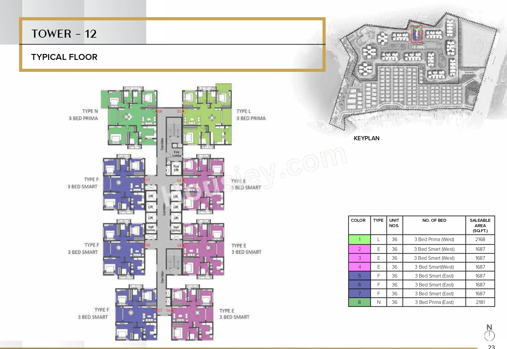 The Prestige City Hyderabad Floor plan 11
