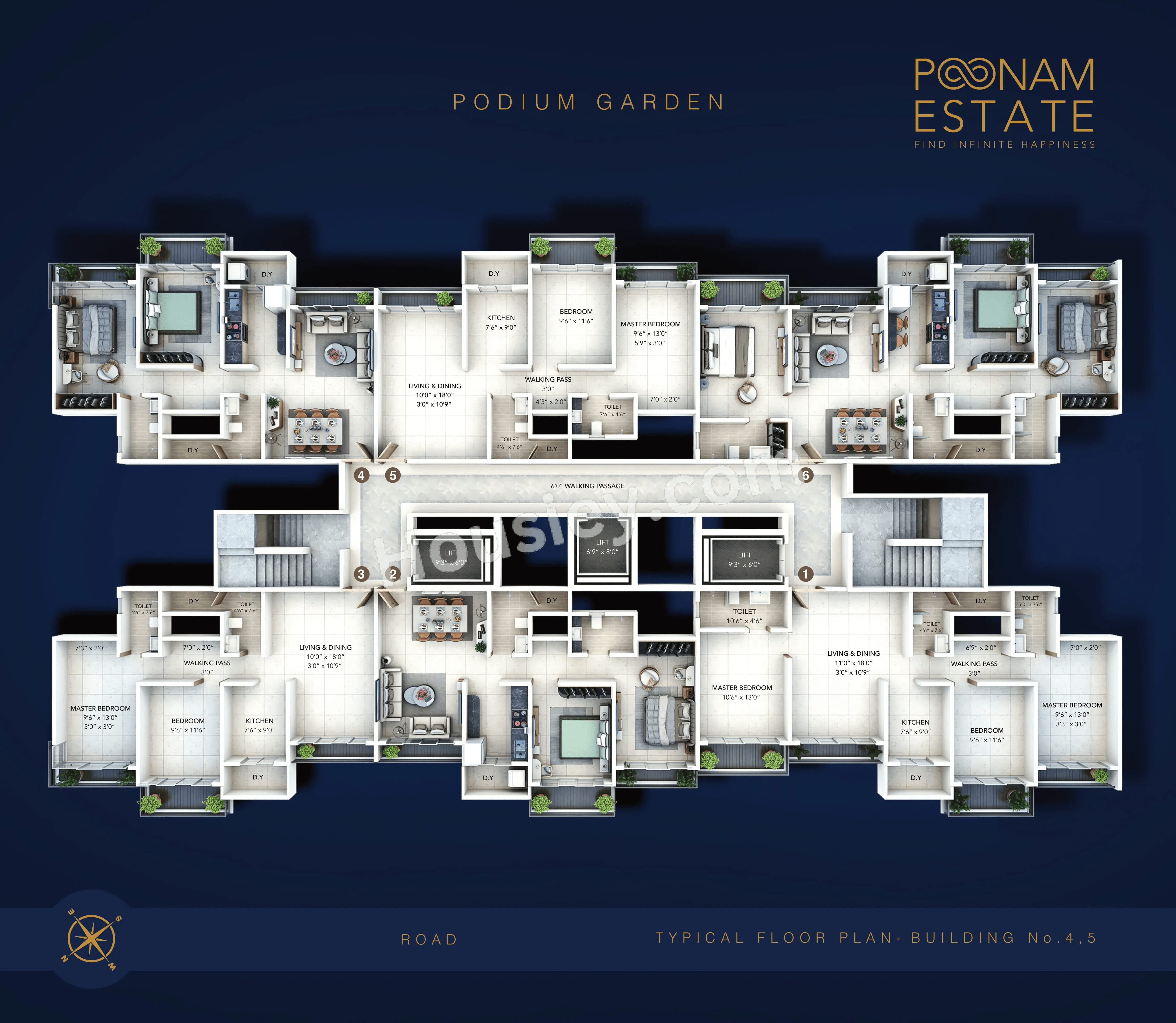 USD Poonam Estate Floor plan 1