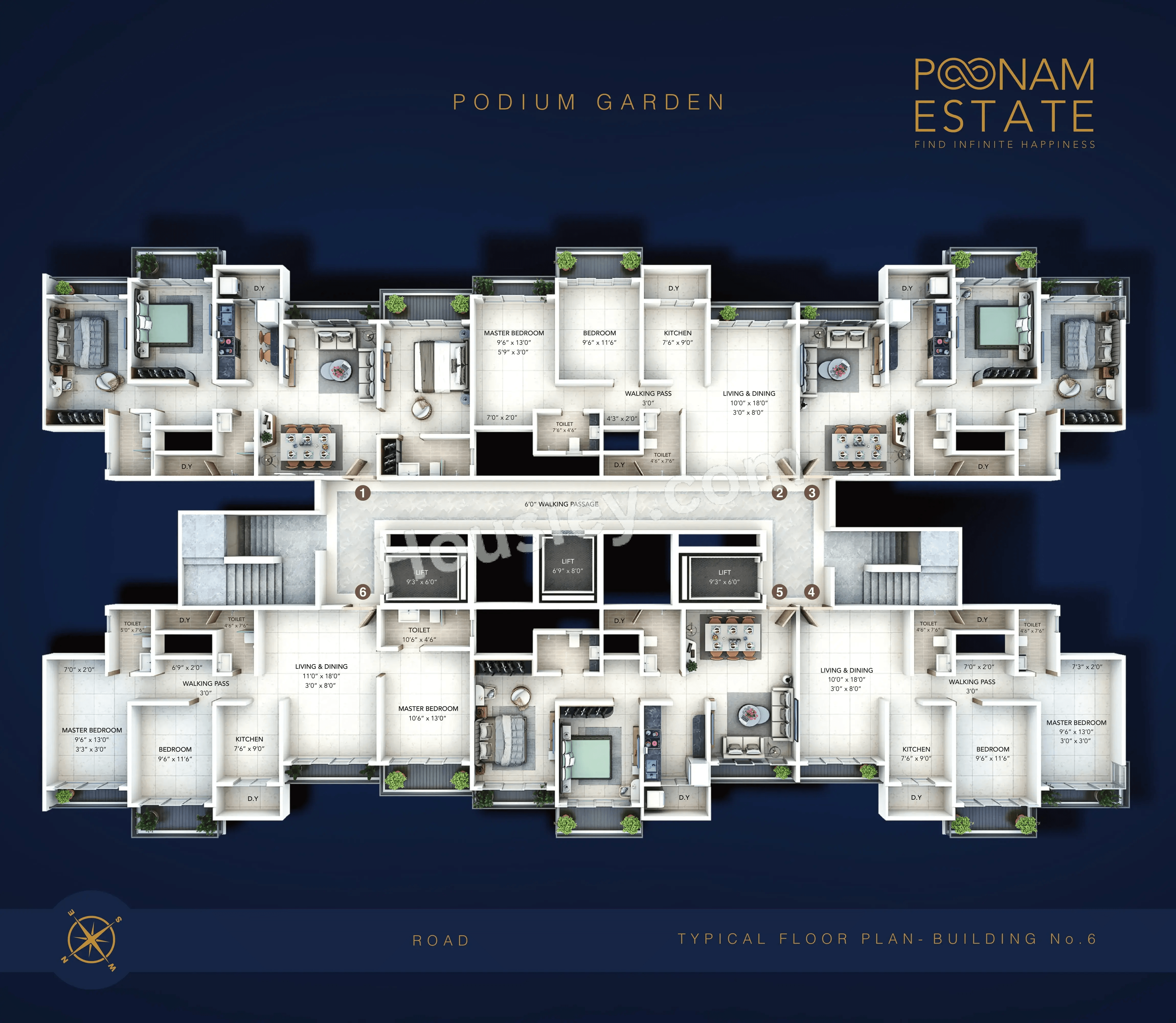 USD Poonam Estate Floor plan 2