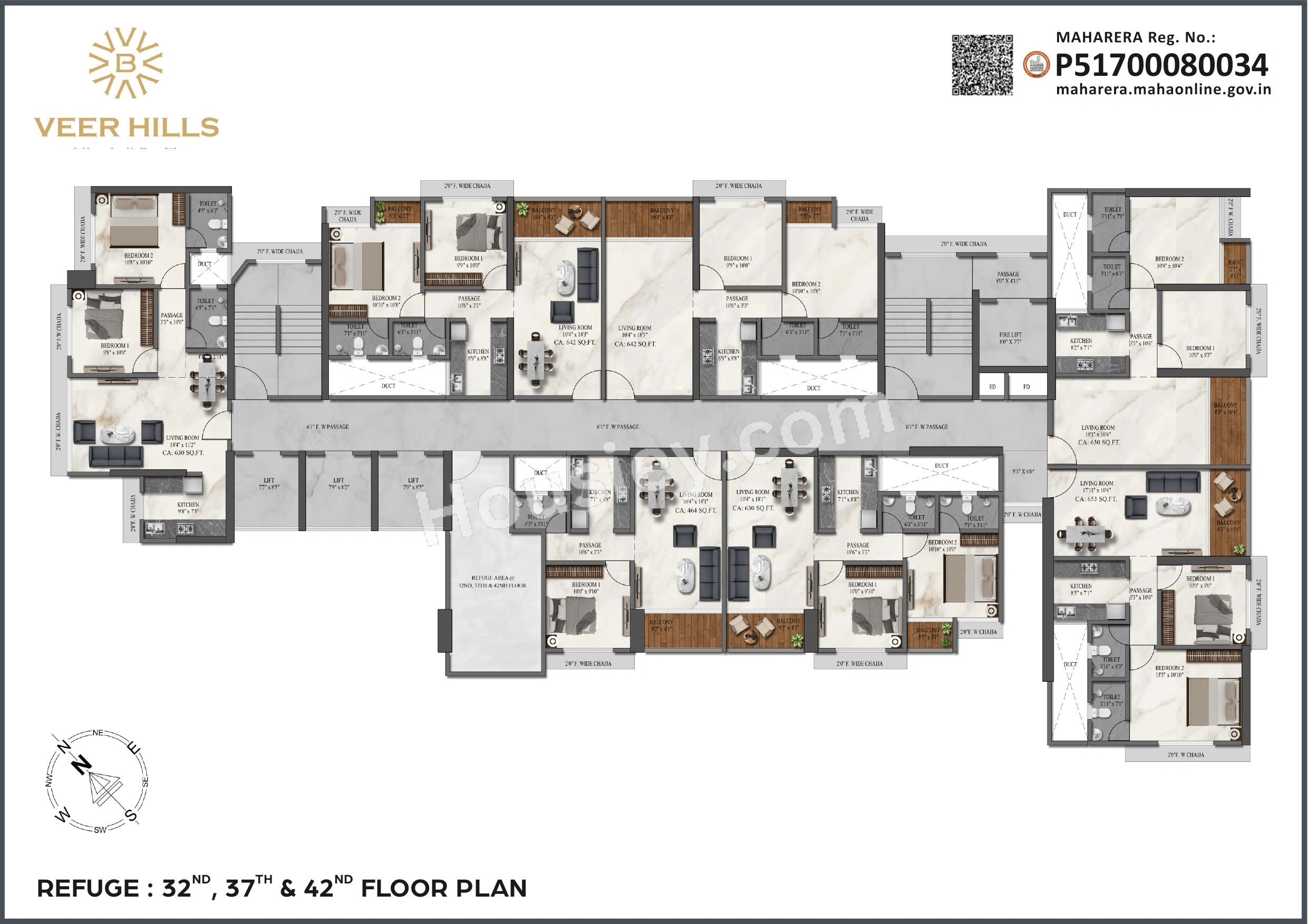 V B Veer Hills Floor plan 5