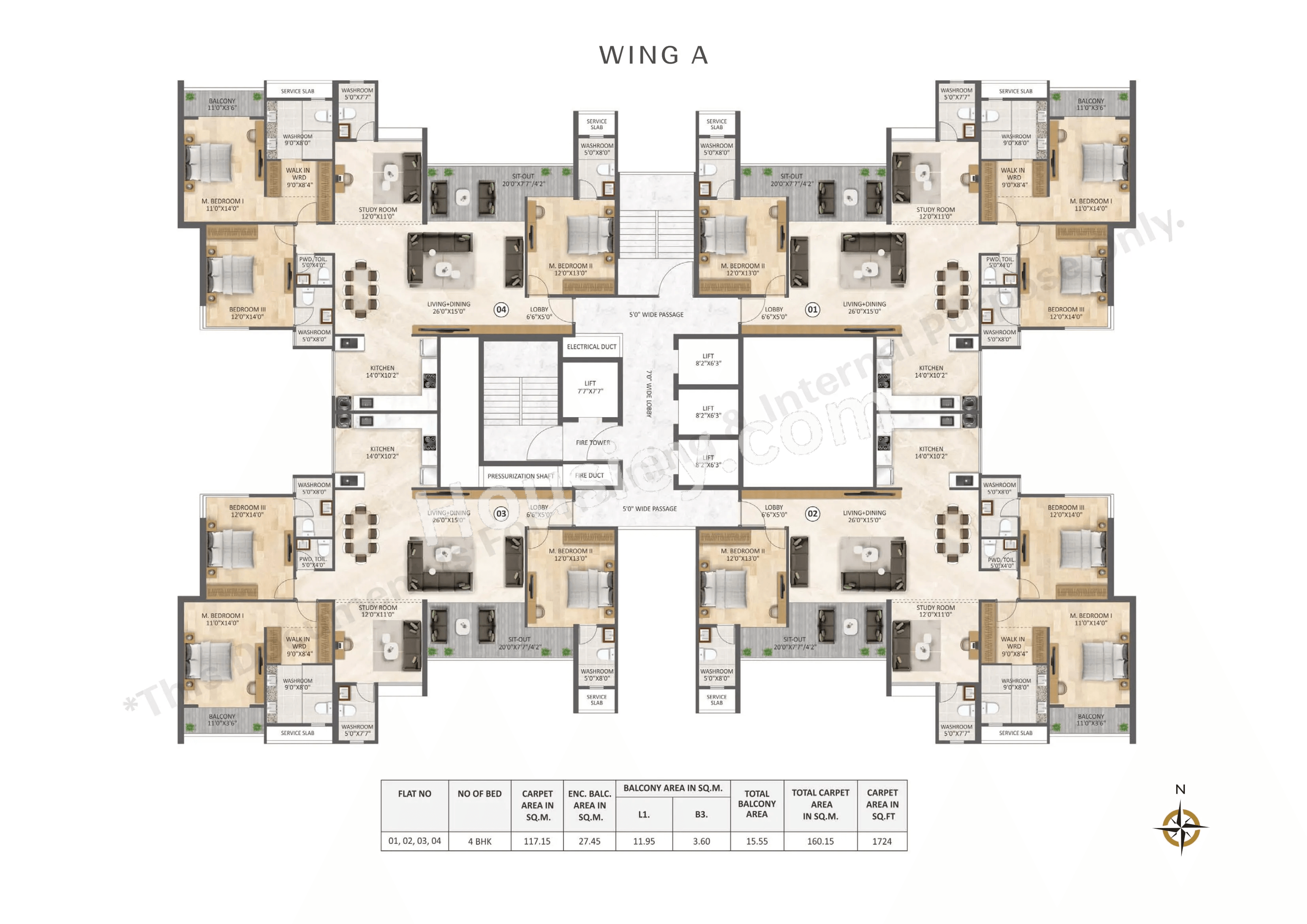 V One Floor plan 3
