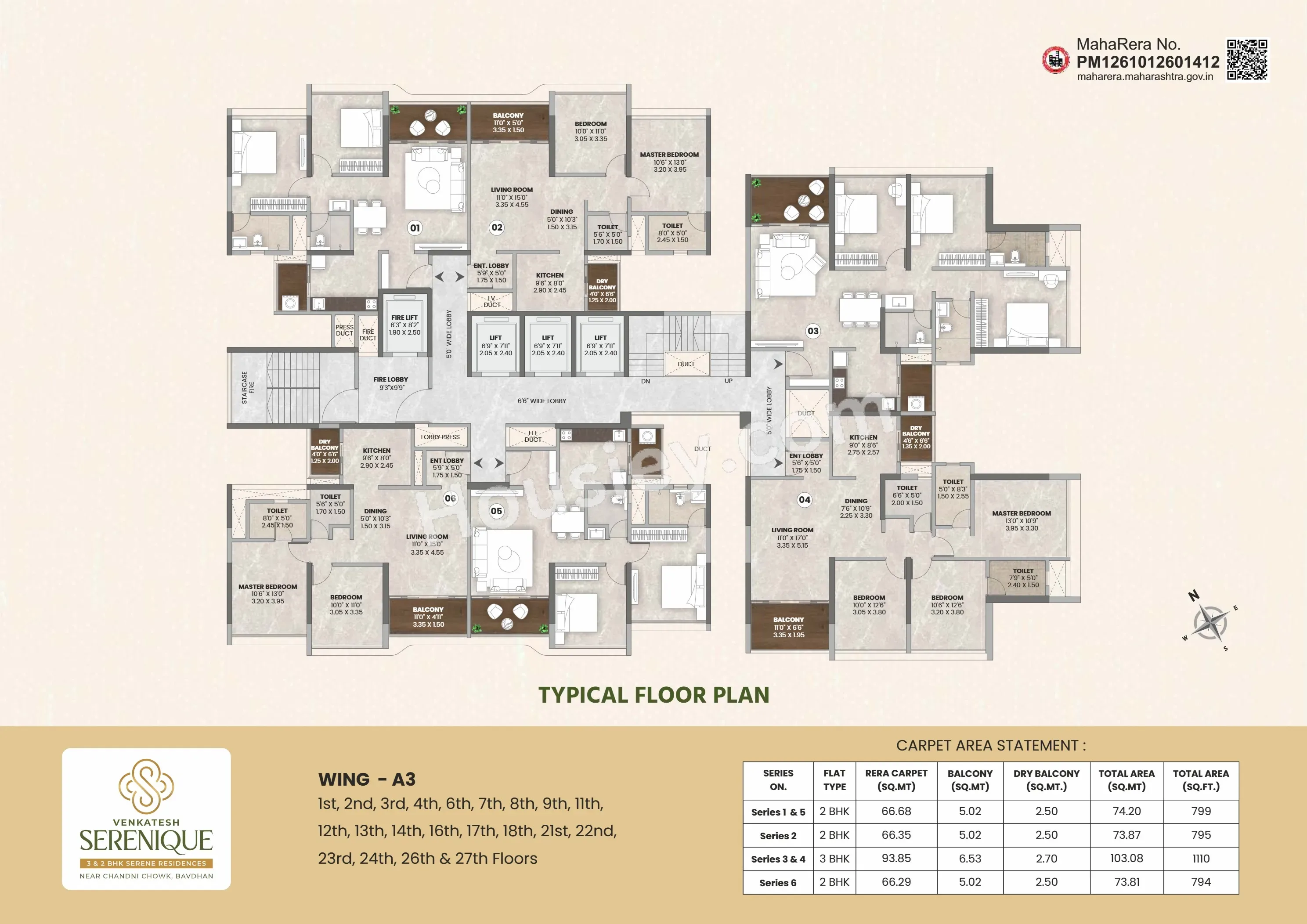 Venkatesh Serenique Floor plan 4