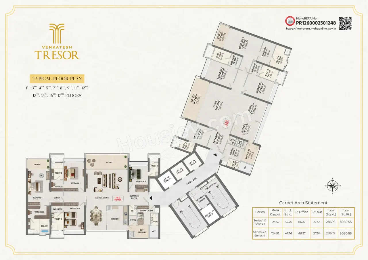 Venkatesh Tresor Floor Plan