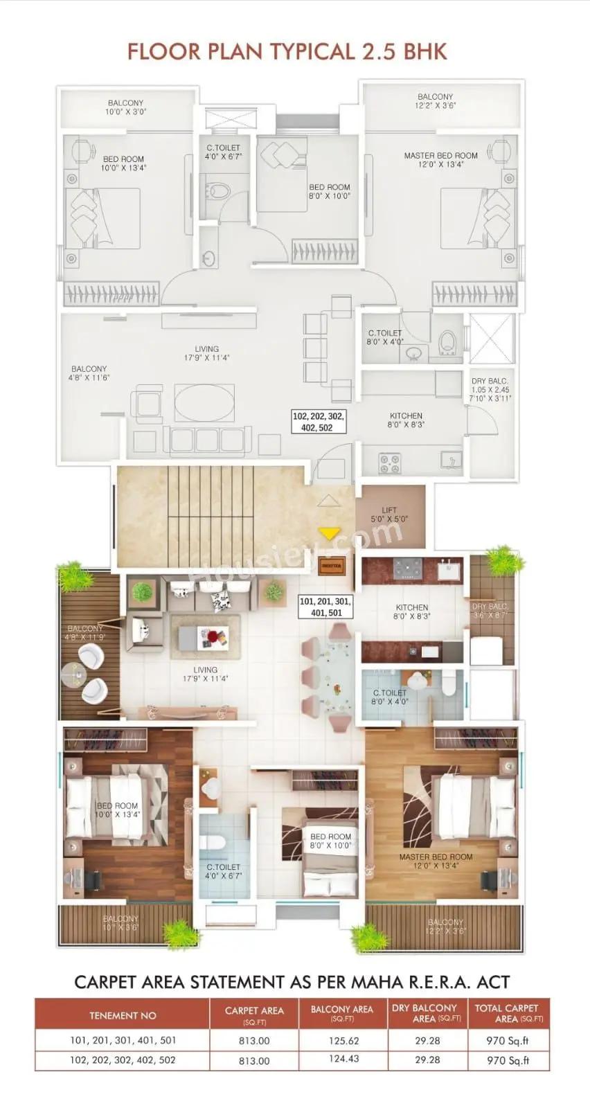 Virinchi Fortune Heights Floor Plan