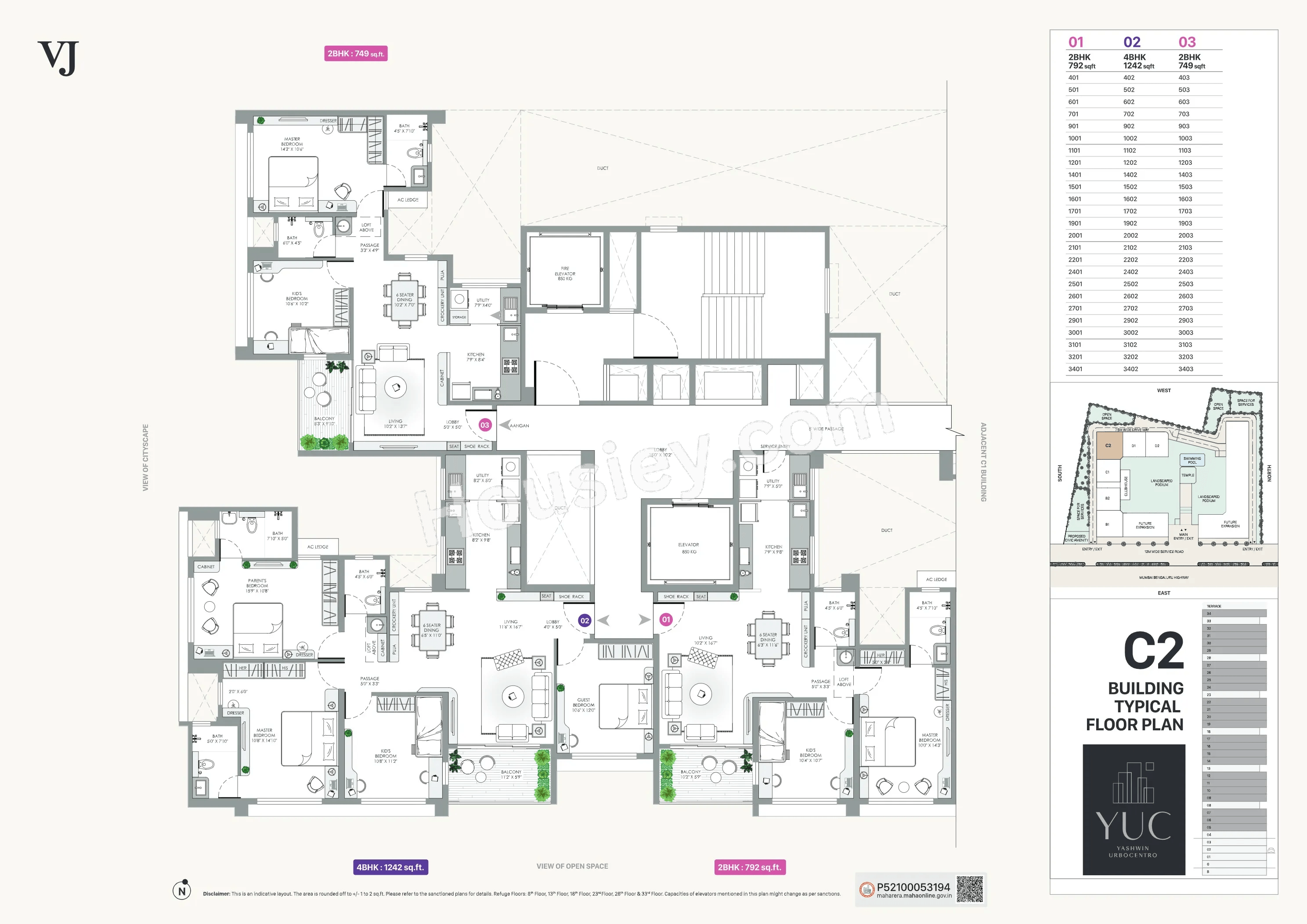 VJ Yashwin Urbo Centro Floor plan 16