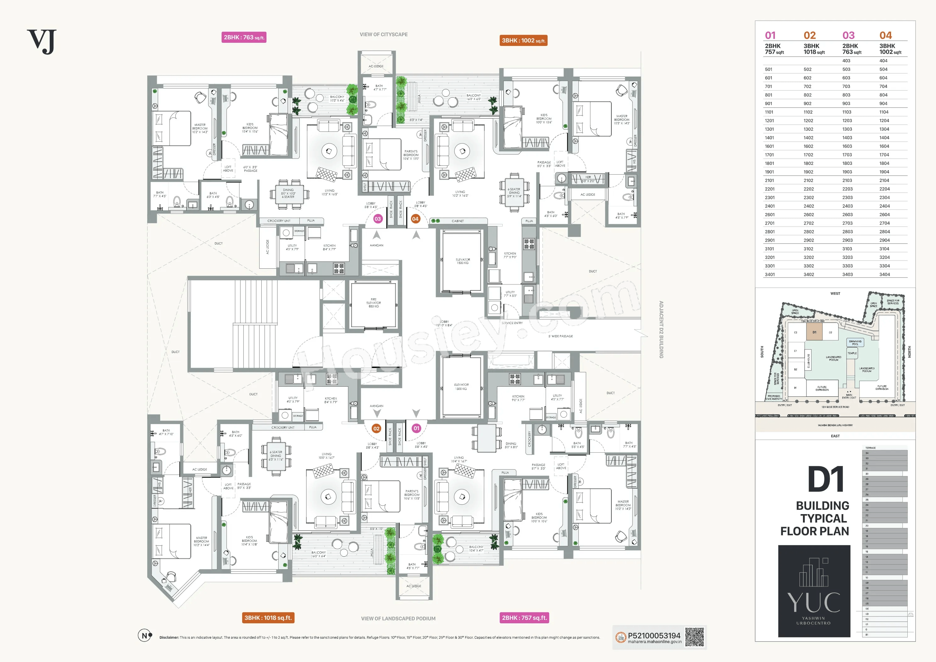 VJ Yashwin Urbo Centro Floor plan 18