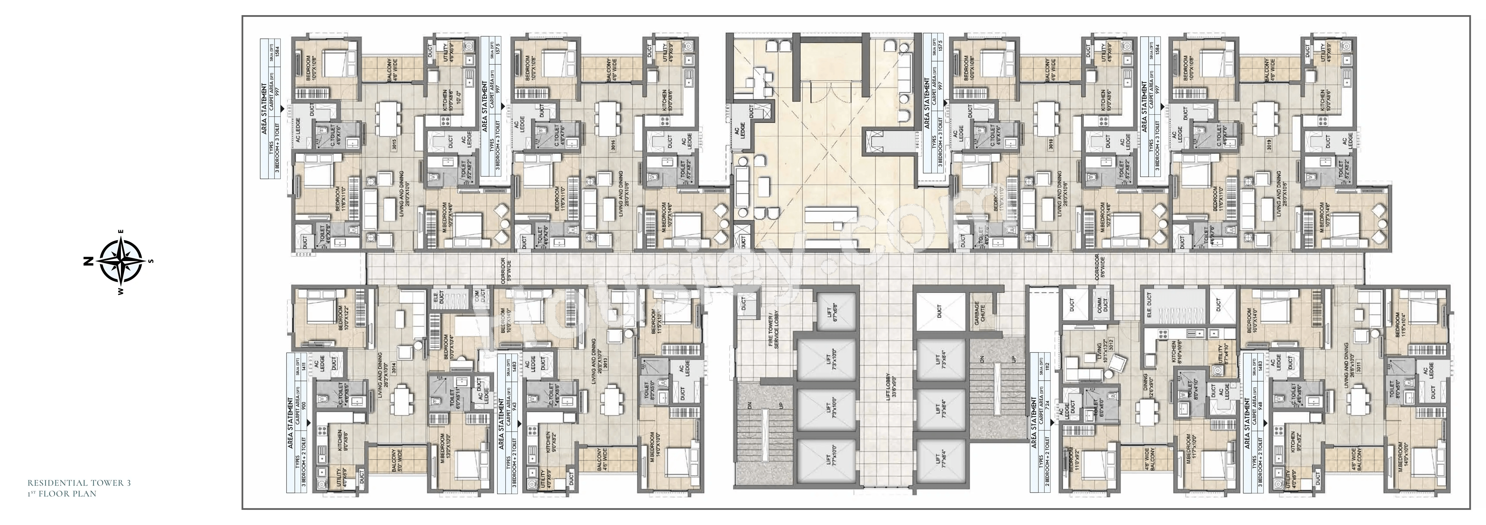 Voora One Sea Floor plan 1