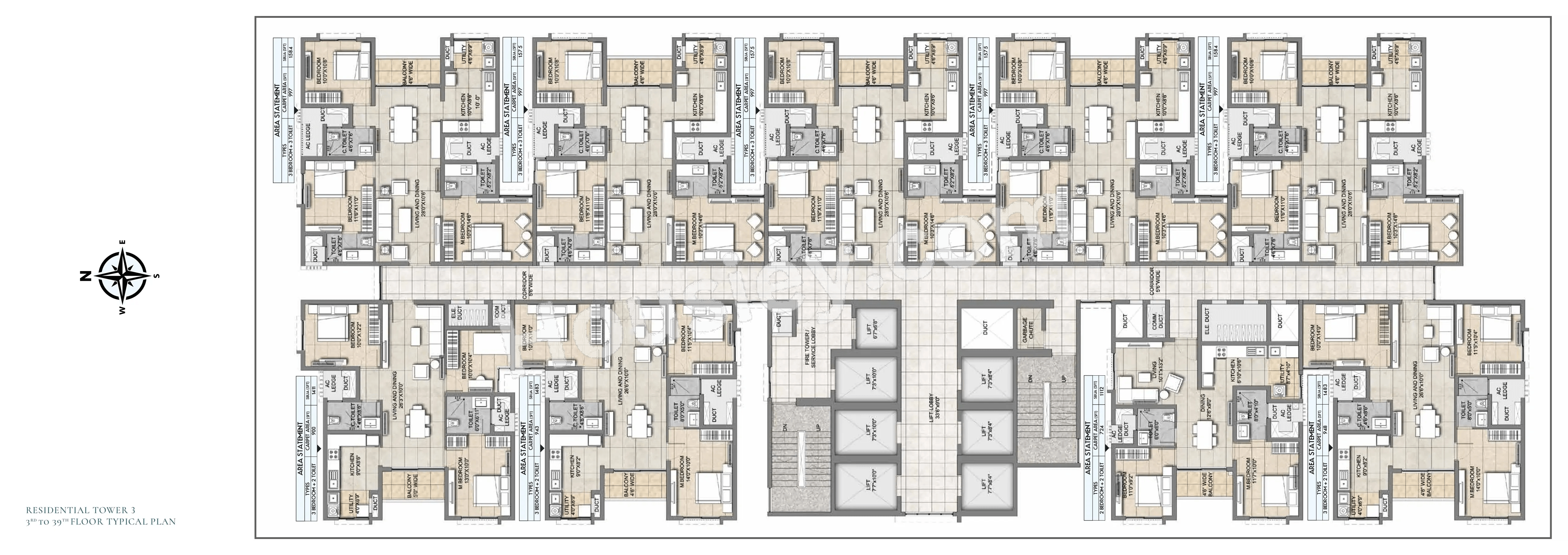 Voora One Sea Floor plan 3
