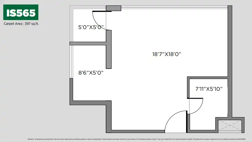 VJ Indilife Unit plan - 397 sq.ft.