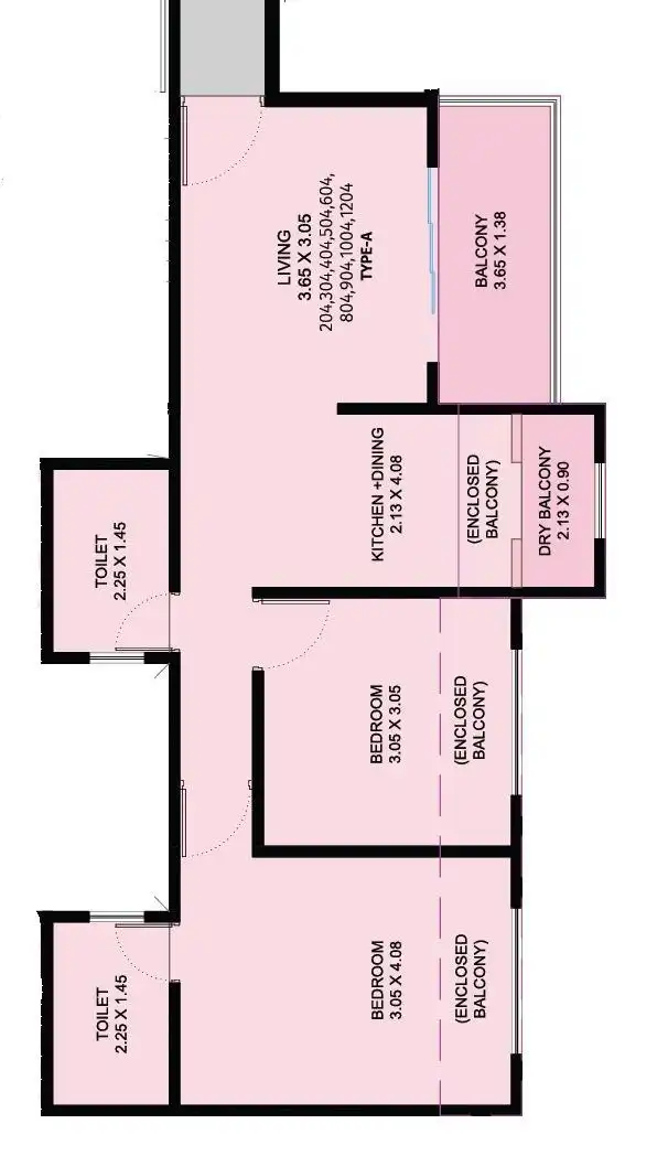 Unit plan - 650 sq.ft.
