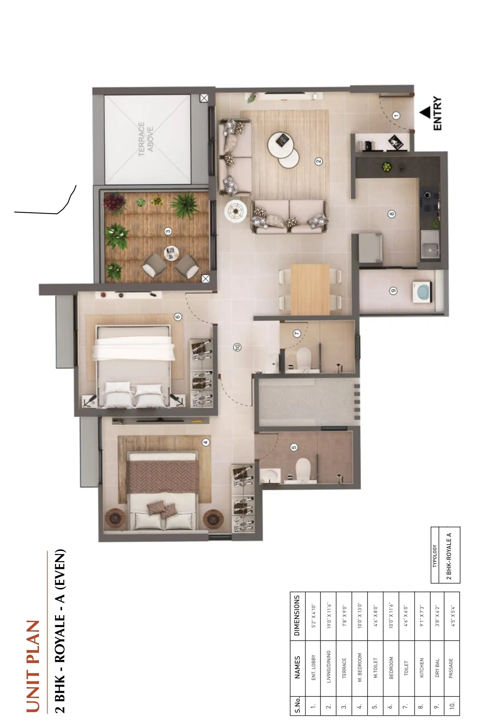 Joyville Sensorium Unit plan - 789 sq.ft.