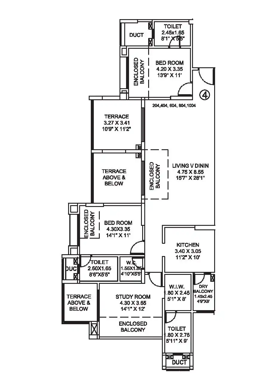Unit plan - 2201 sq.ft.