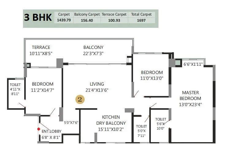 43 Privet Drive Unit plan - 1697 sq.ft.