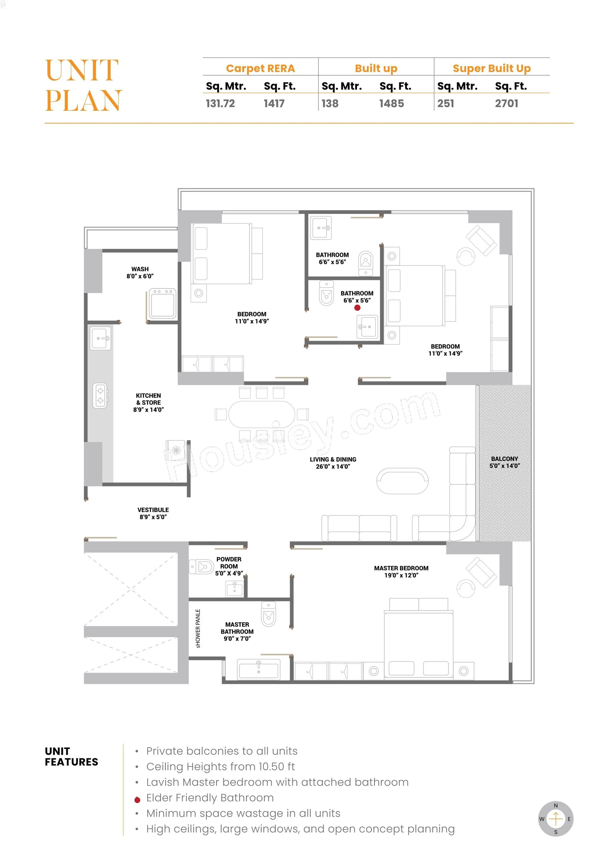 AG Highline Unit plan - 1417 sq.ft.