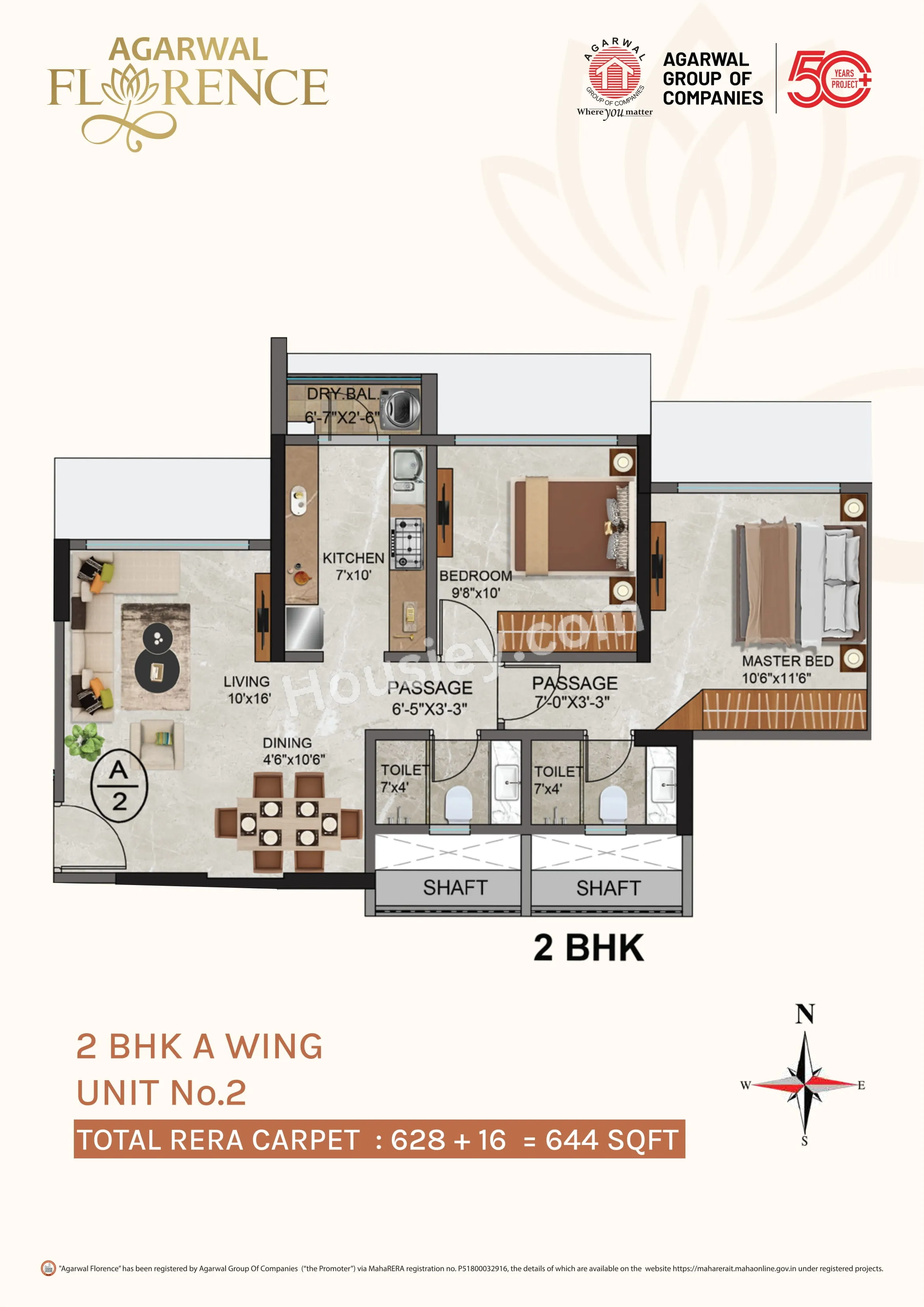 Unit plan - 644 sq.ft.