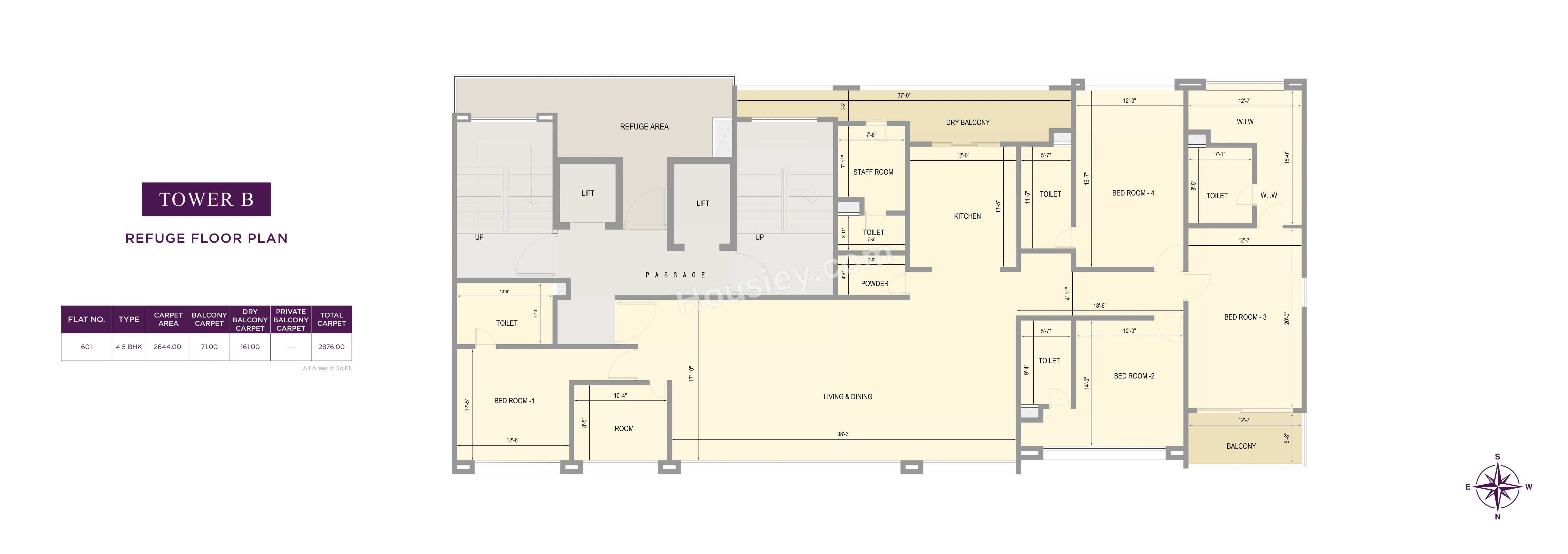 Amar Oasis Unit plan - 2876 sq.ft.