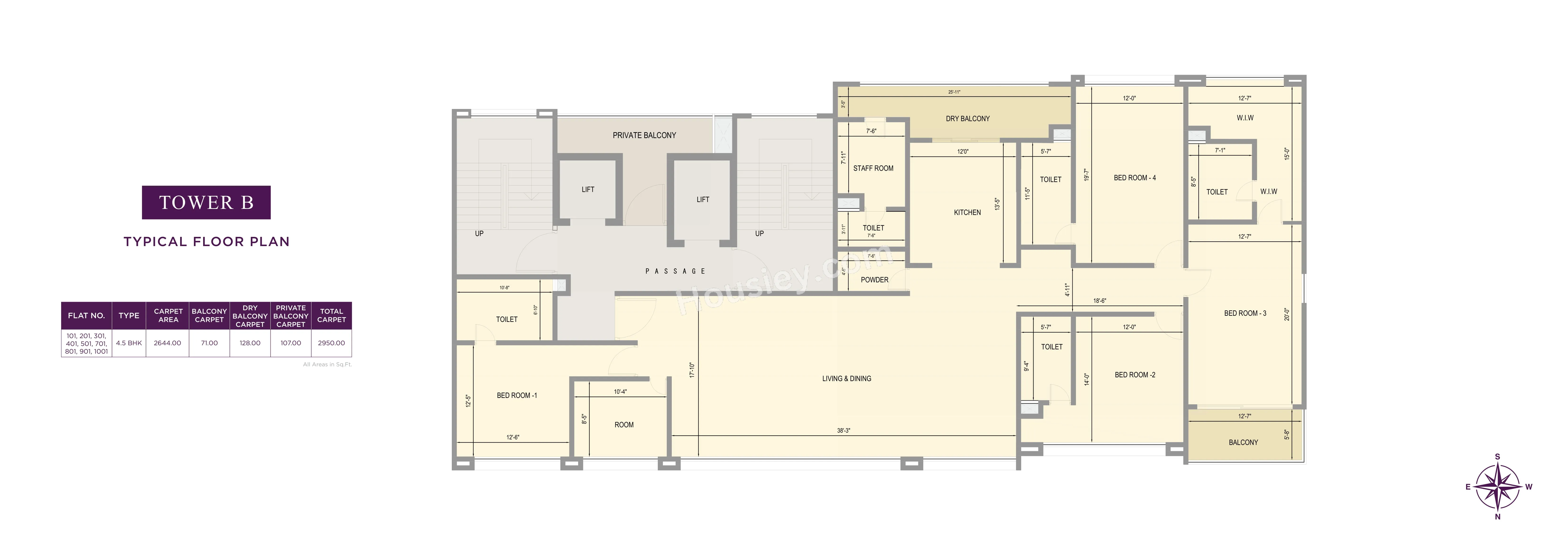 Amar Oasis Unit plan - 2950 sq.ft.