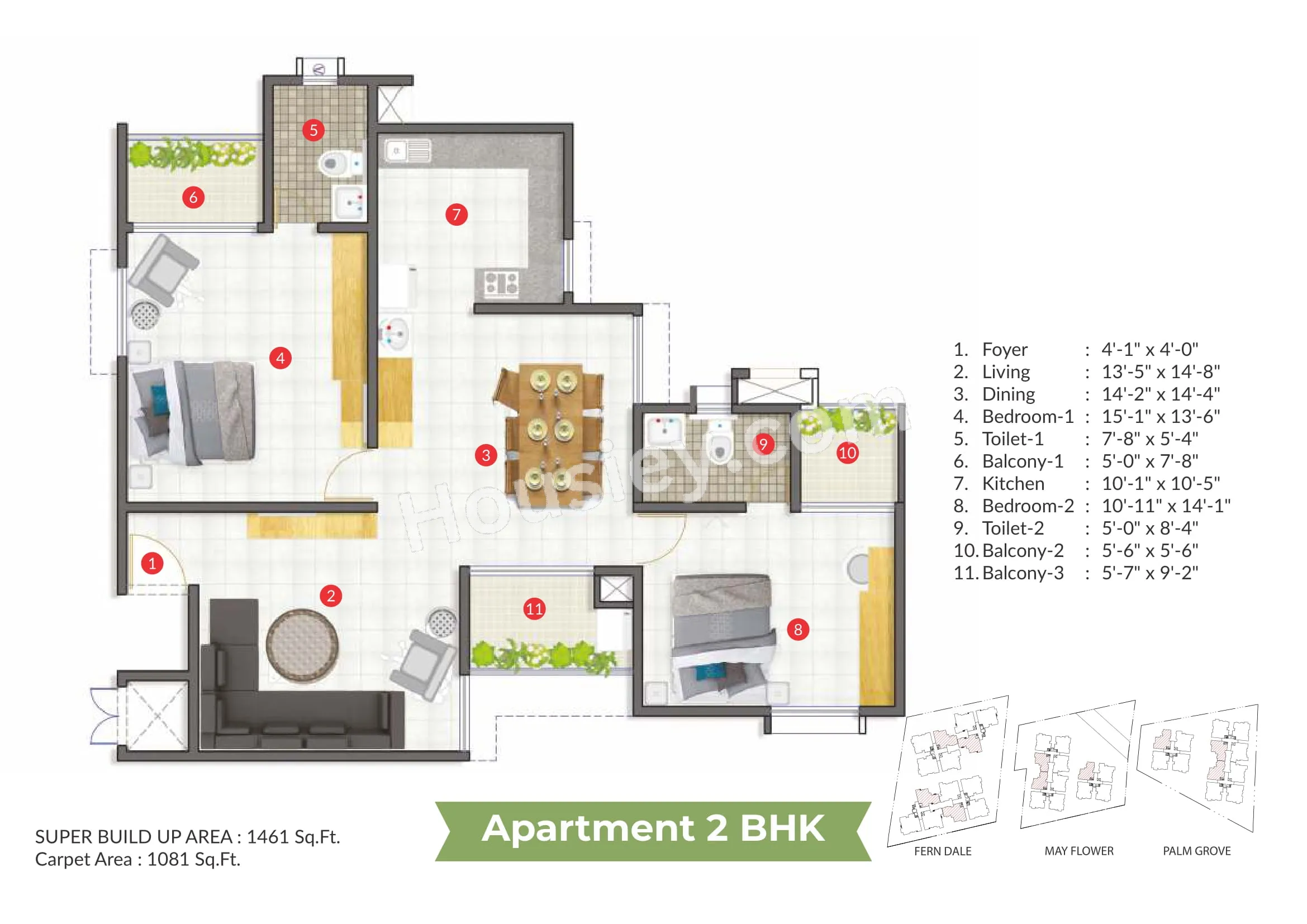 Aratt Cityscapes Unit plan - 1022 sq.ft.