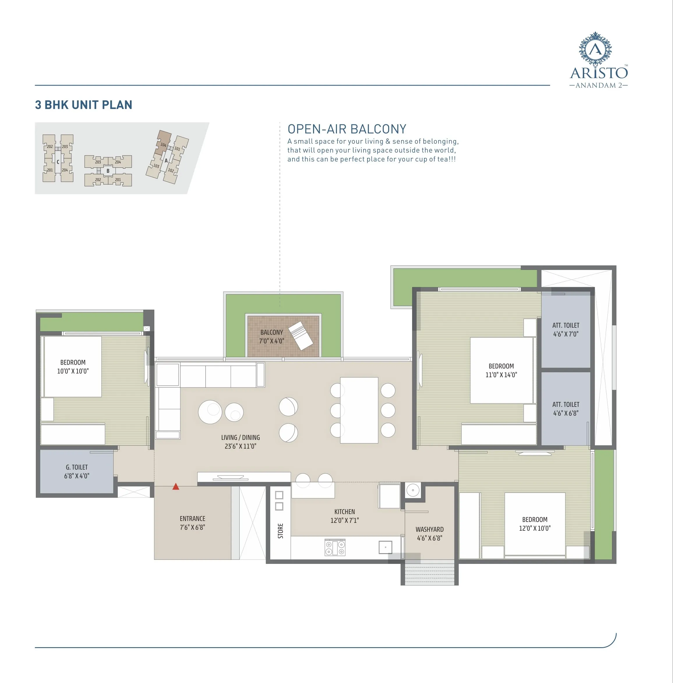 Aristo Anandam 2 Unit plan - floor layout