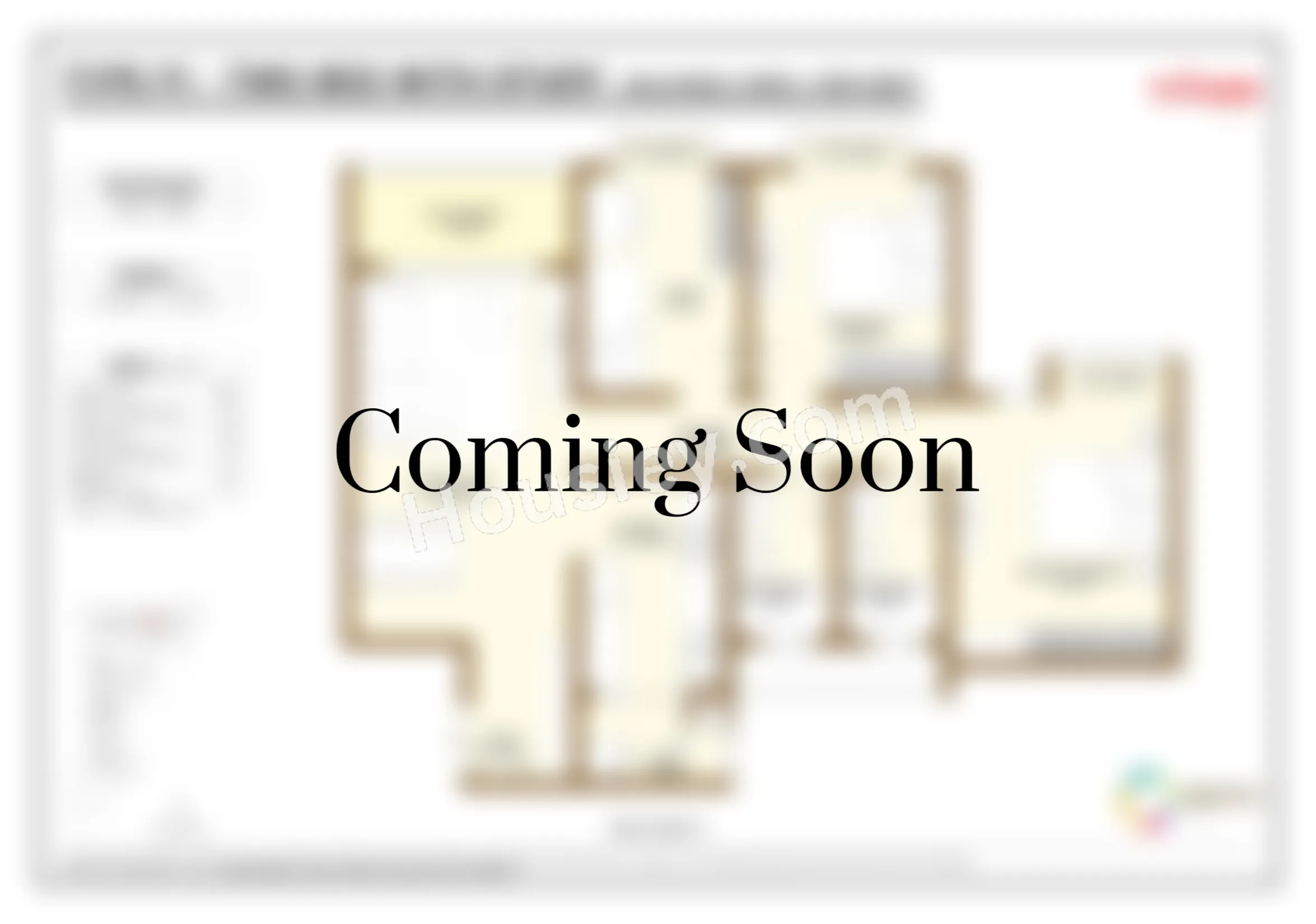 Bhartiya Nikoo Homes 5 Unit plan - 730 sq.ft.