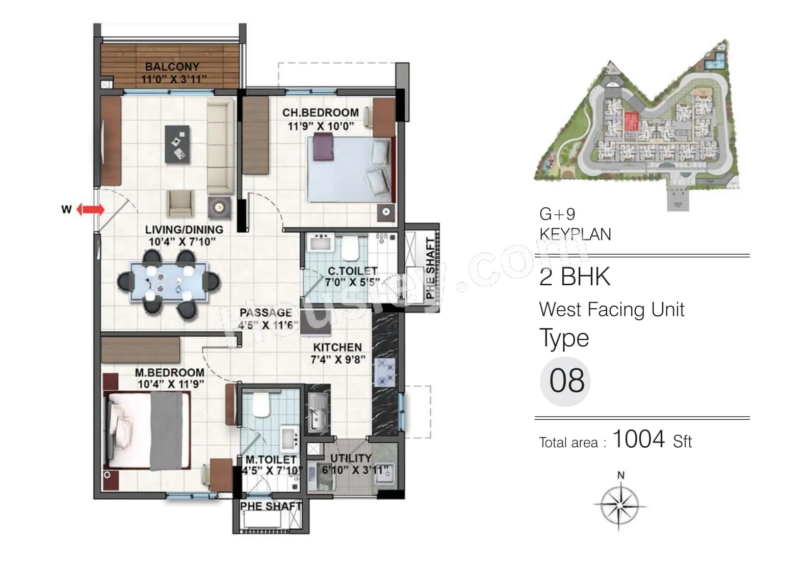 DSR Green Waters Unit plan - 643 sq.ft.