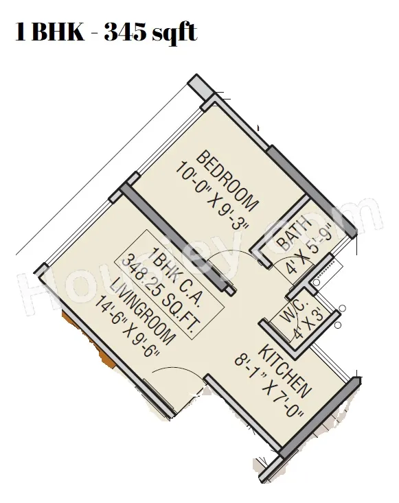 Dhartidhan Dharti Unit plan - 345 sq.ft.