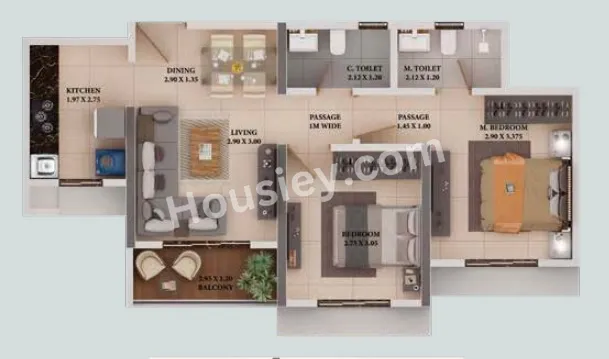 Unit plan - 552 sq.ft.