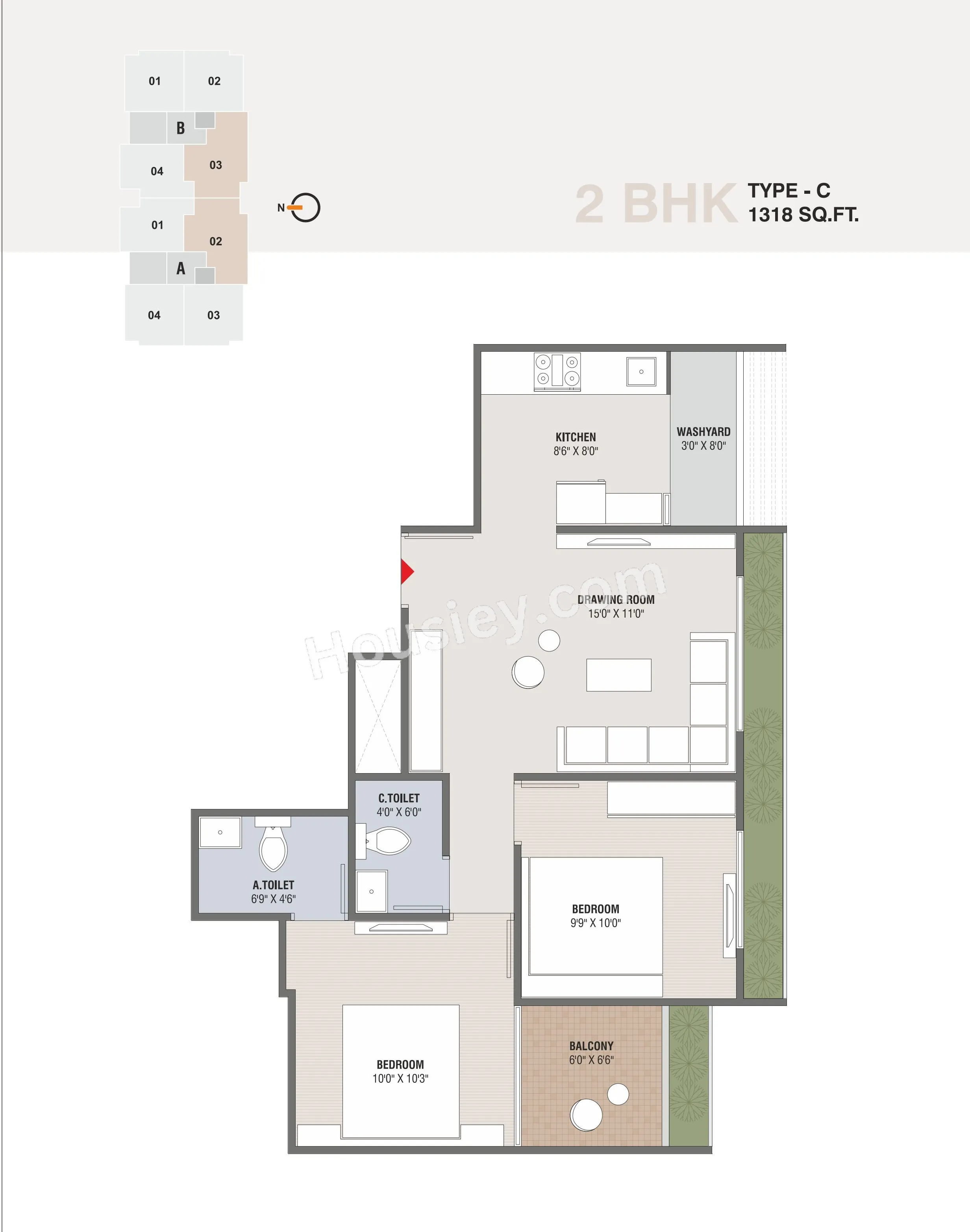 Dream I Homes Unit plan - 593 sq.ft.