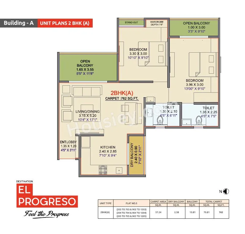 EL Progreso Phase 1 Unit plan - 762 sq.ft.