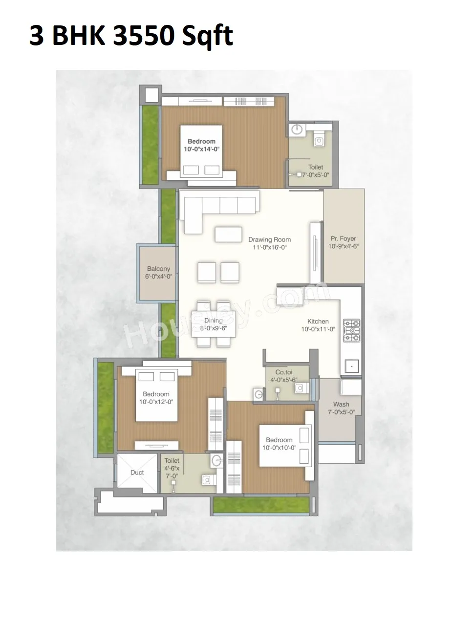 Festival O2 Unit plan - 1952 sq.ft.