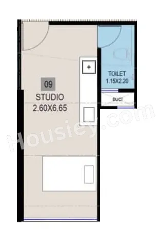 Gagan Klara Unit plan - 281 sq.ft.
