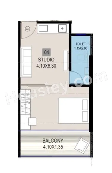 Gagan Klara Unit plan - 342 sq.ft.