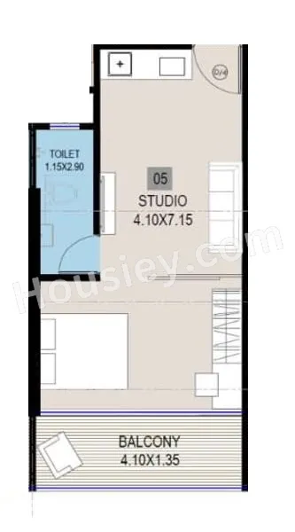 Gagan Klara Unit plan - 362 sq.ft.