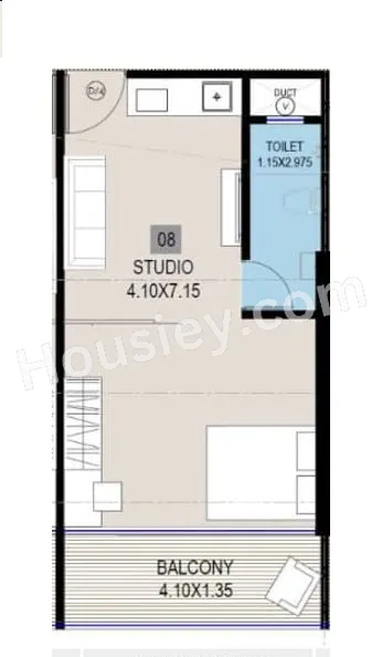 Gagan Klara Unit plan - 375 sq.ft.