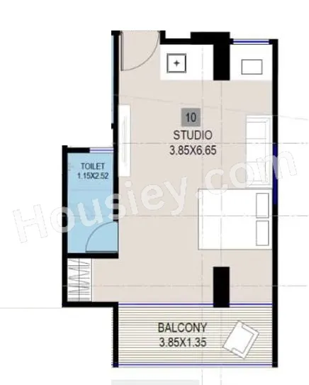 Gagan Klara Unit plan - 382 sq.ft.
