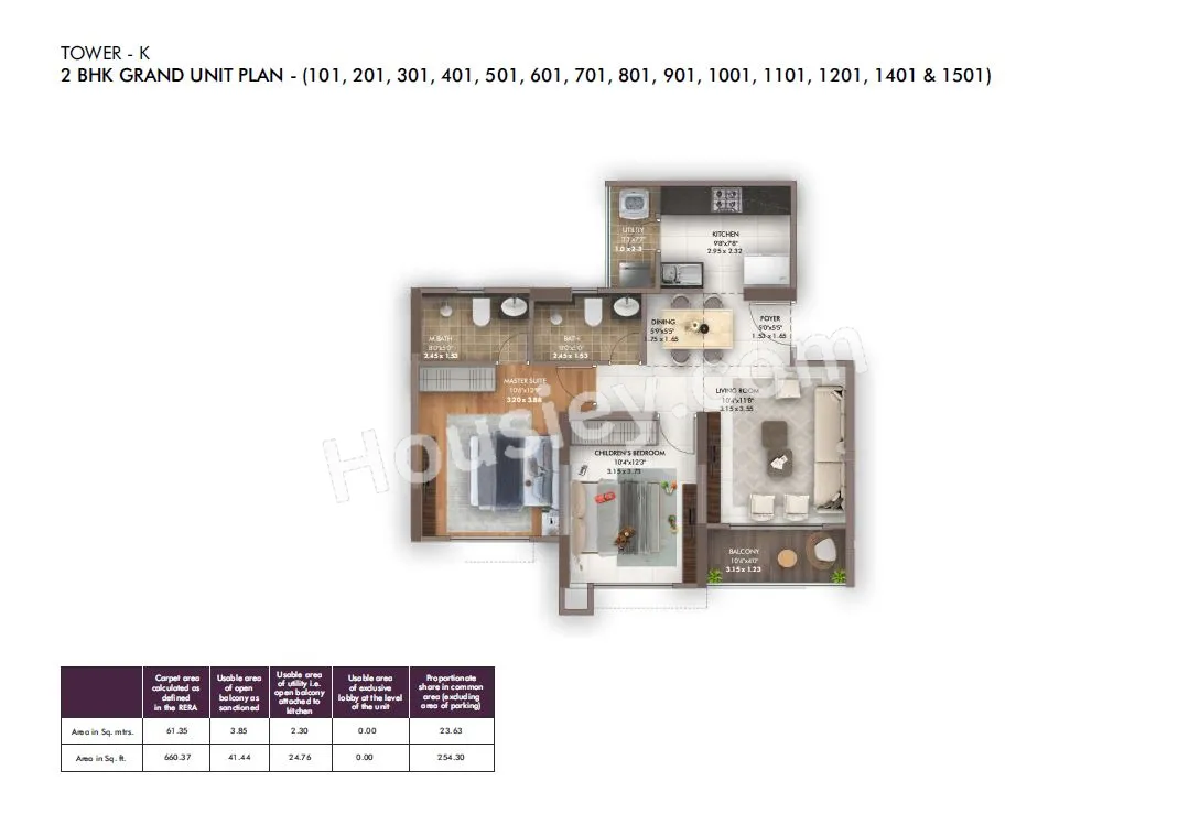 Gera World Of Joy Phase 2 Unit plan - 726 sq.ft.