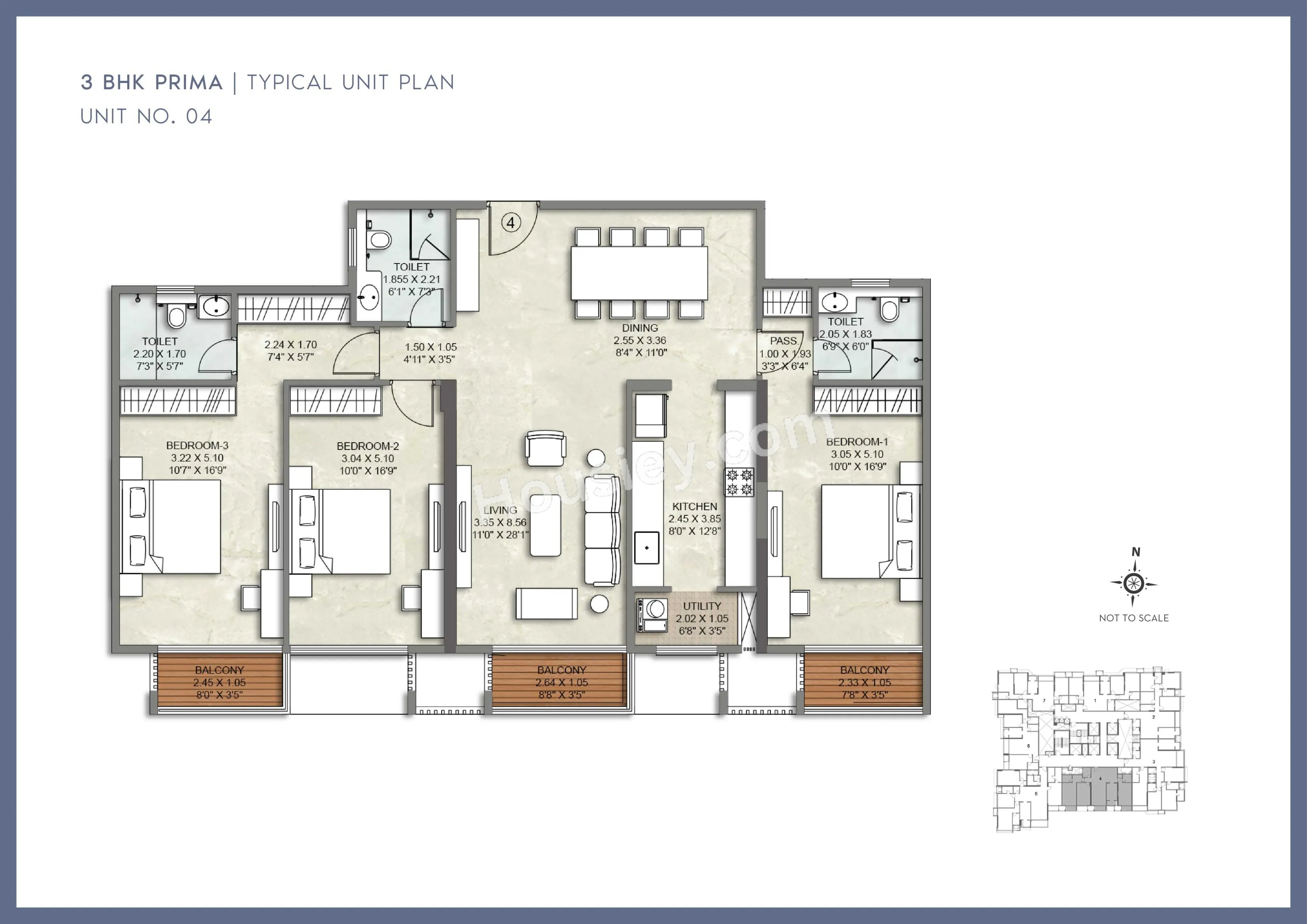 Kalpataru Amare Unit plan - 1406 sq.ft.