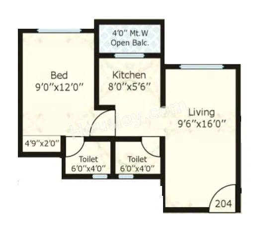 Kaneri Heights Unit plan - 420 sq.ft.