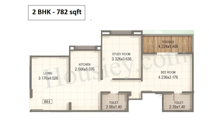 Kumar Priyadarshan Unit plan - 782 sq.ft.