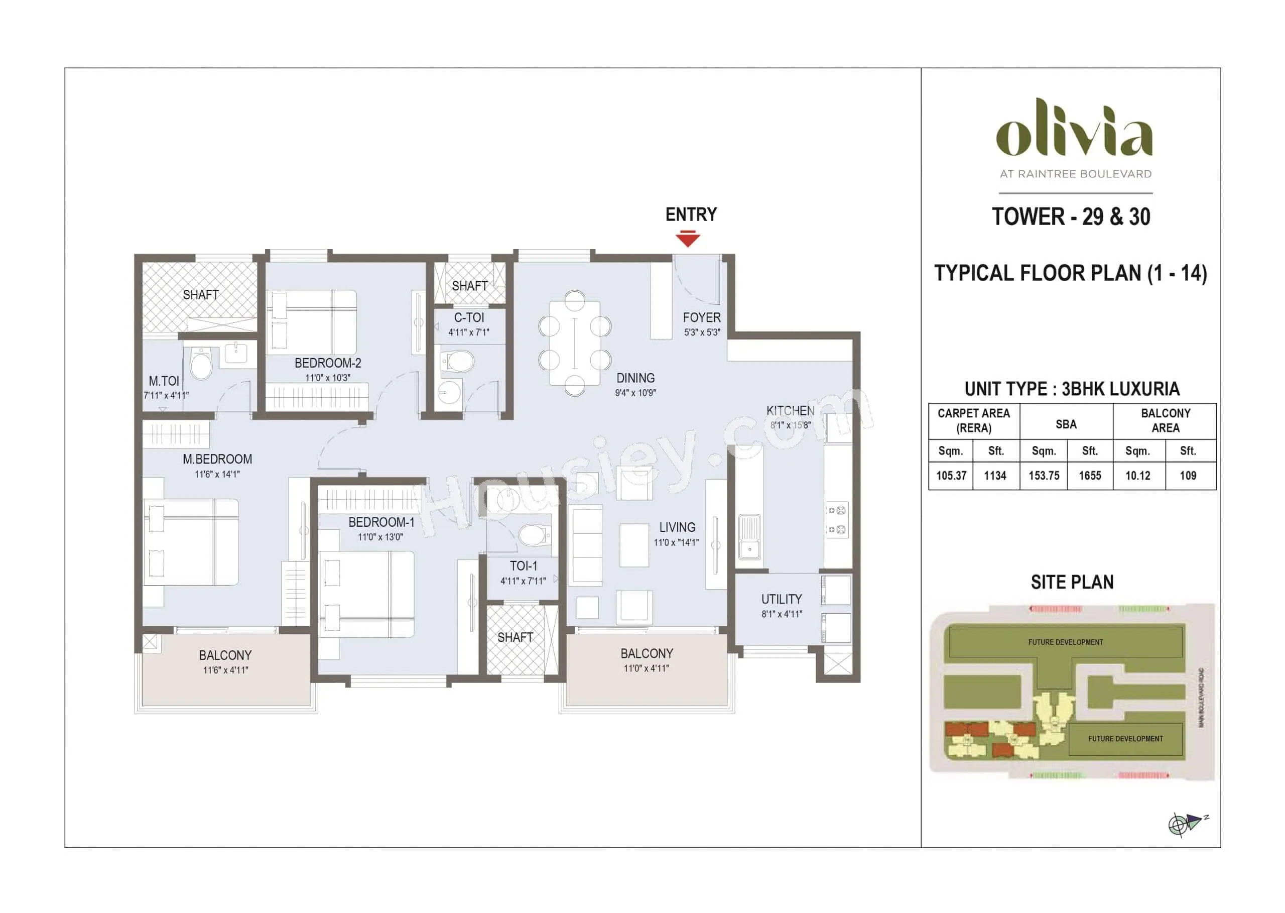 Unit plan - 1134 sq.ft.