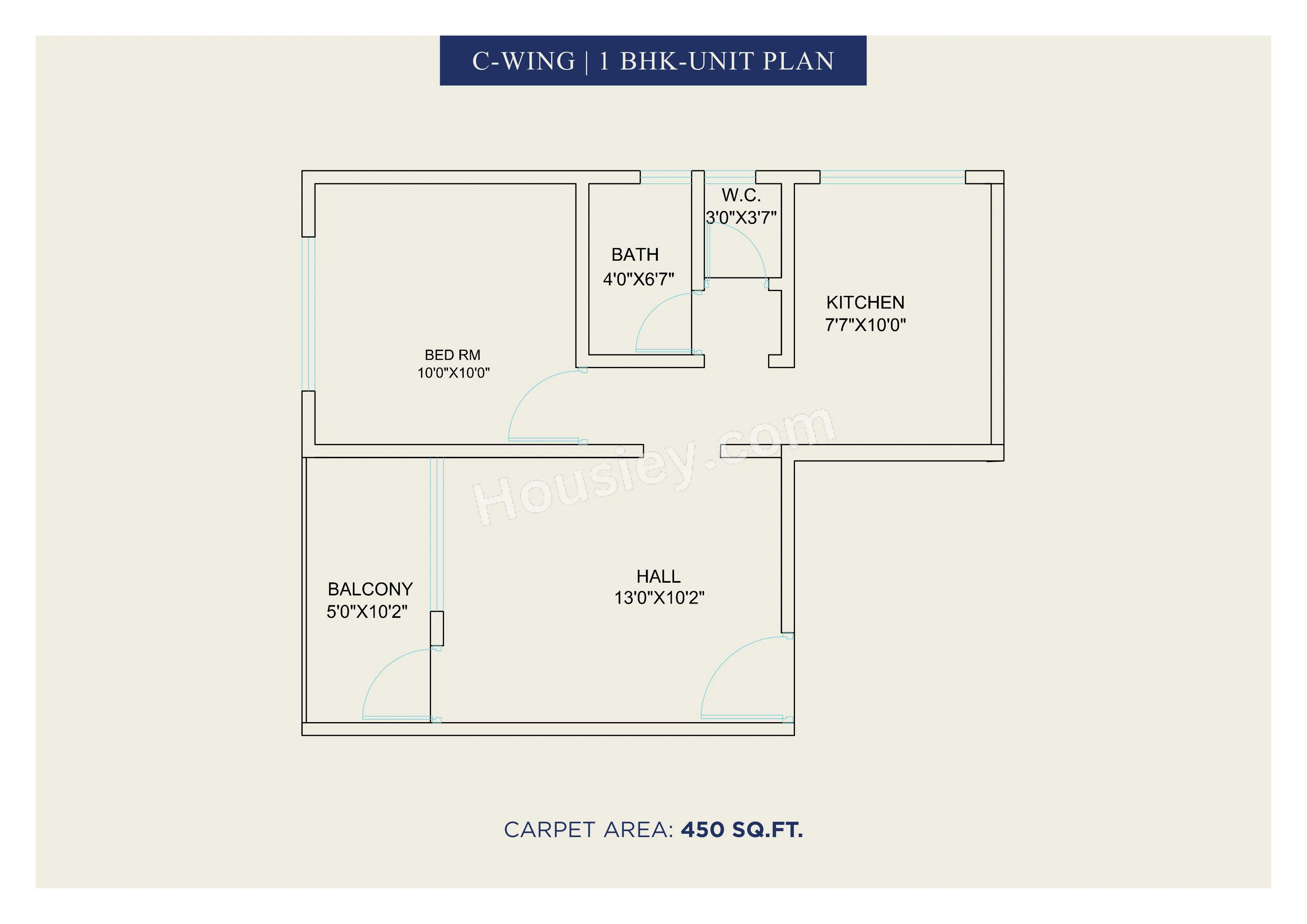 LS Laxmi Empire Unit plan - 450 sq.ft.