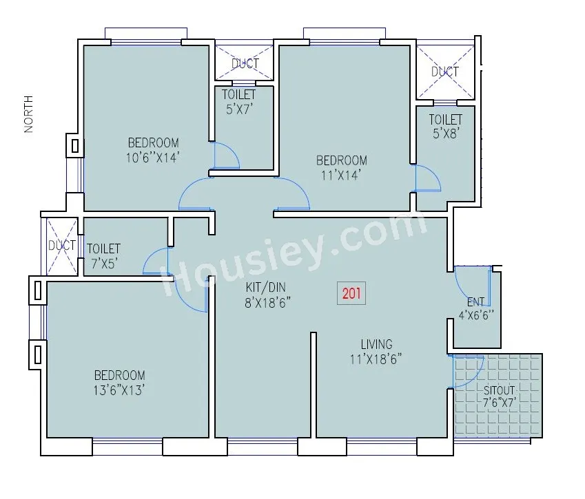 Unit plan - 1116 sq.ft.