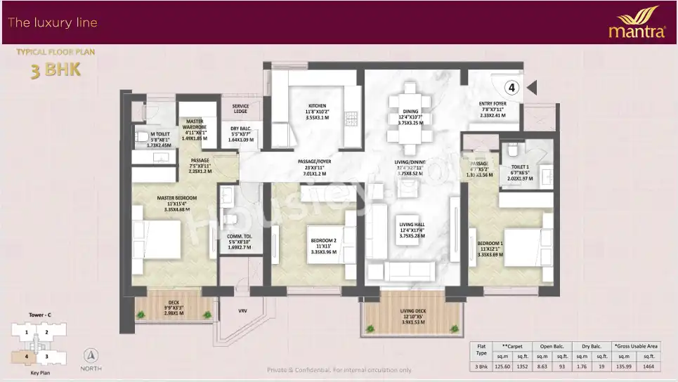 Unit plan - 1464 sq.ft.