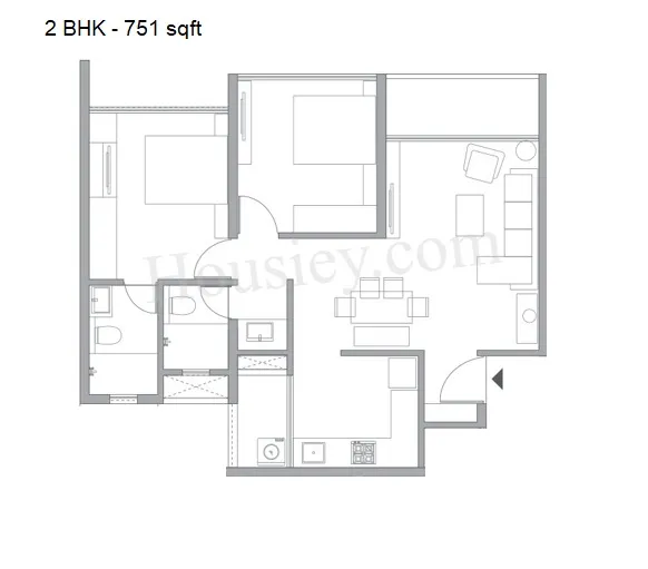 Mantra Mesmer Unit plan - 751 sq.ft.