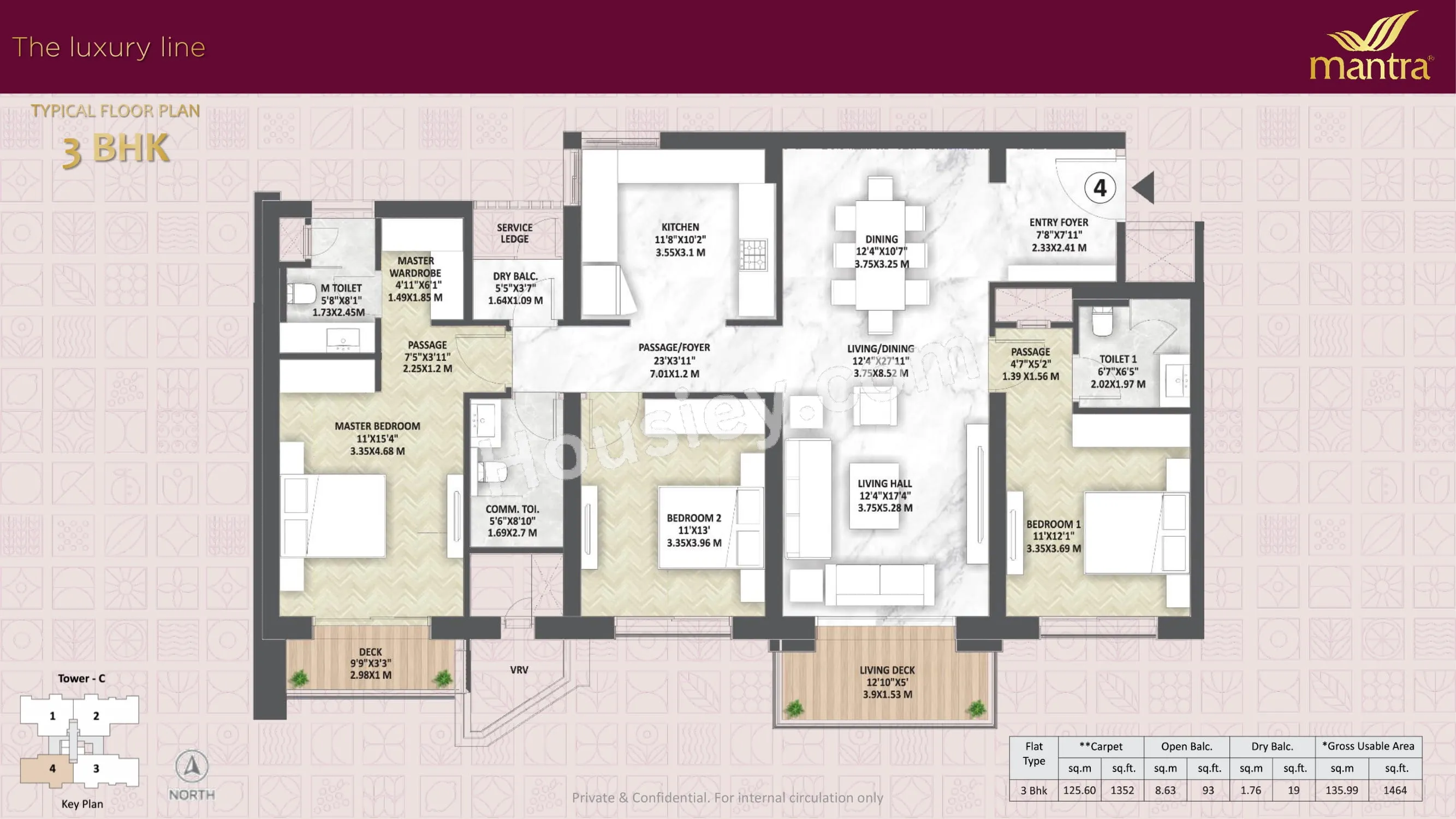 Mantra Sky Homes Unit plan - 1471 sq.ft.